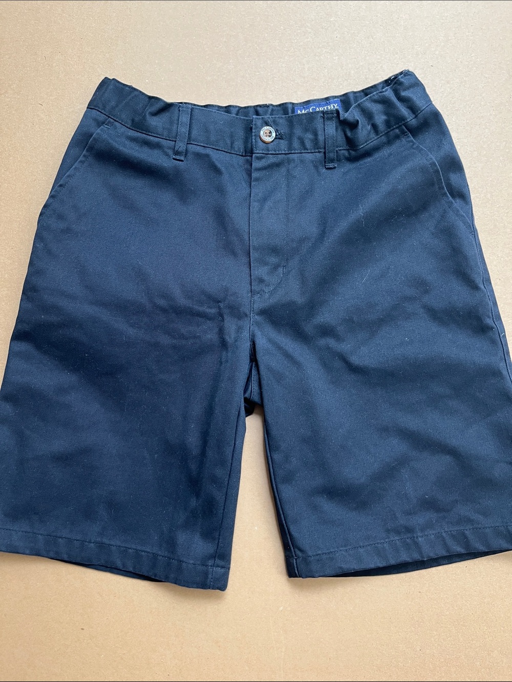 McCarthy School Uniform Classic Comfort Navy Twill Shorts Size 14